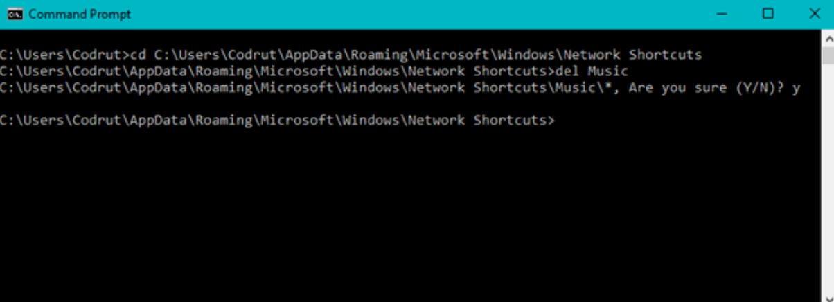 windows delete netdrive