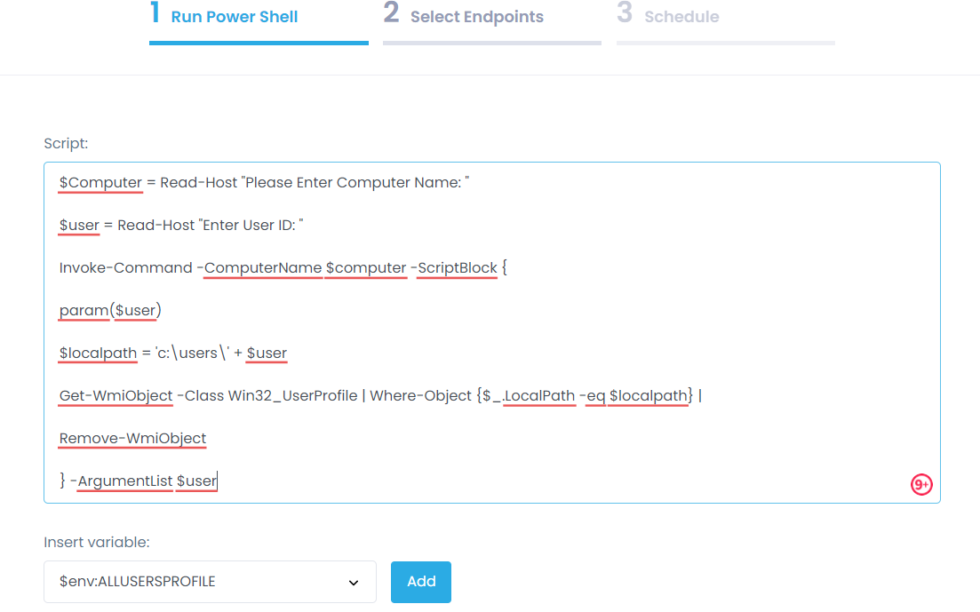 delete user profile remotely powershell